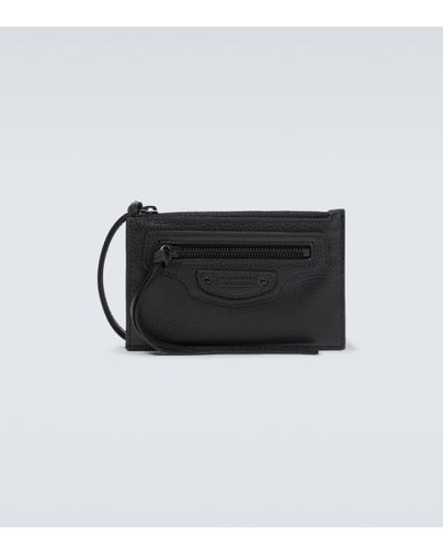 Balenciaga City Grained Leather Wallet - Black