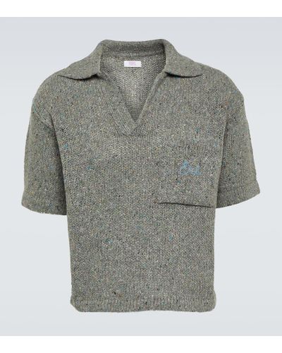 ERL Wool-blend Polo Sweater - Gray