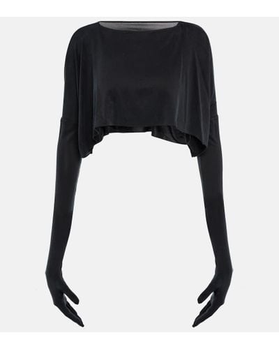 MM6 by Maison Martin Margiela Top cropped - Nero