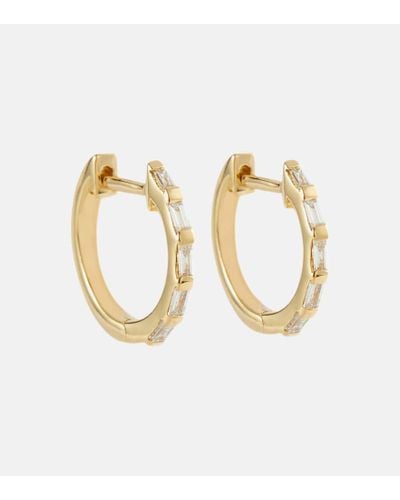 SHAY 18kt Yellow Gold Hoop Earrings With Diamonds - Metallic