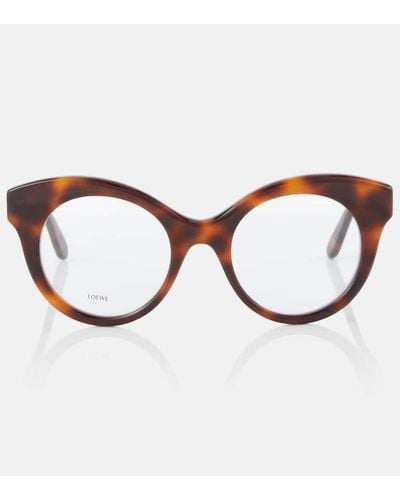 Loewe Curvy Round Glasses - Brown