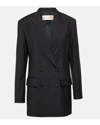 Valentino Wool And Mohair Blazer - Black