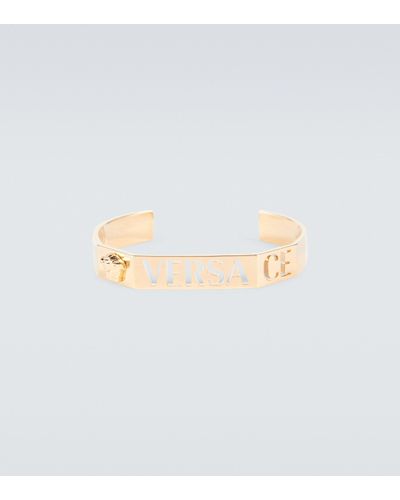 Versace Bracelet jonc a logo - Blanc