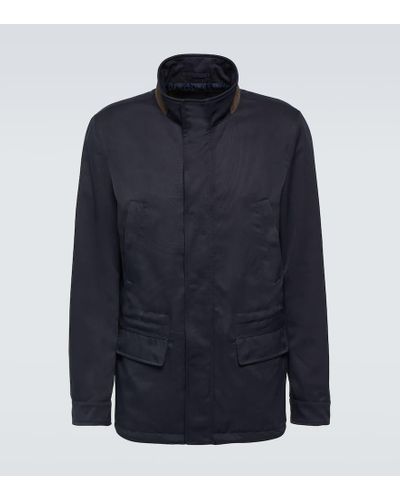 Herno Silk Coat - Blue