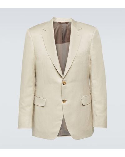 Canali Linen And Silk Suit - Natural