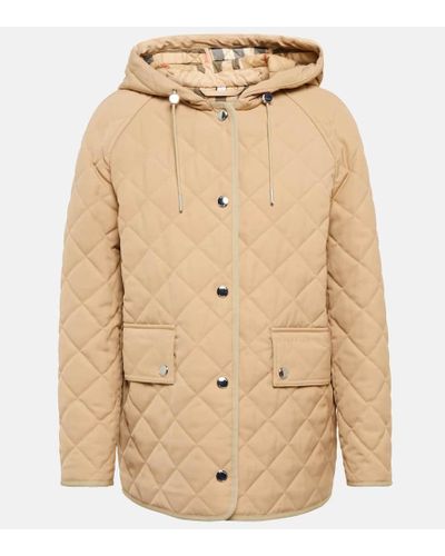 Burberry Quilted Coat - Natural
