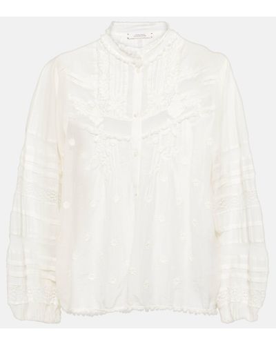Dorothee Schumacher Stunning Dream Embroidered Cotton Top - White