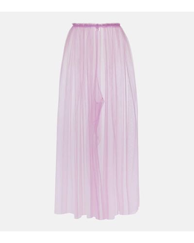 Noir Kei Ninomiya Sheer Tulle Wide-leg Trousers - Pink