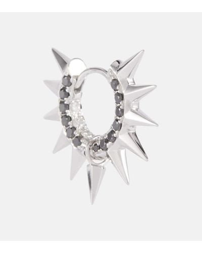 Maria Tash Mohawk 18kt White Gold Single Earring With Diamonds - Metallic