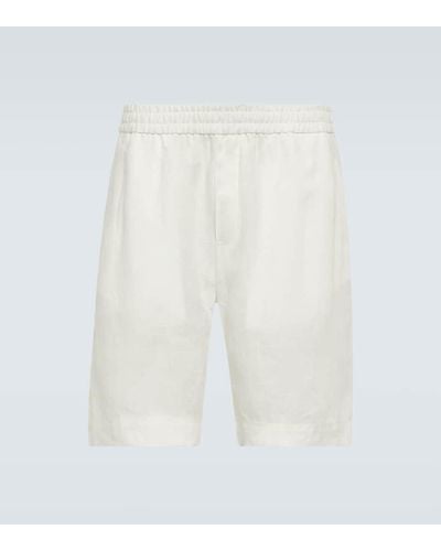 Sunspel Shorts aus Leinen - Weiß