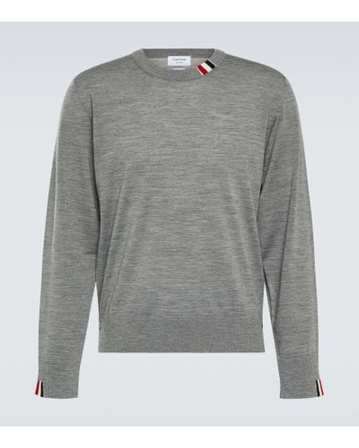 Thom Browne Wool Jersey Sweater - Gray