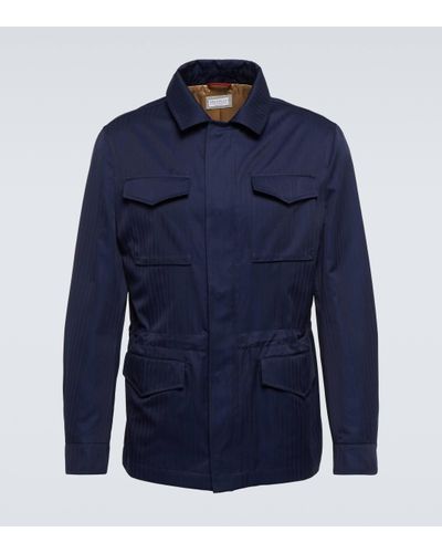 Brunello Cucinelli Veste en coton - Bleu