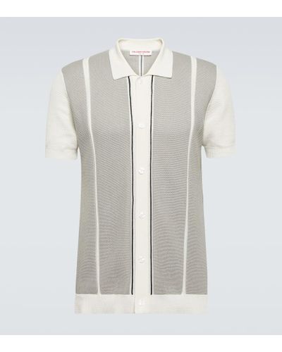 Orlebar Brown Tiernan Ripley Knitted Cotton Shirt - White