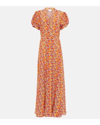 Caroline Constas Bel Floral Silk Crepe Maxi Dress - Multicolour
