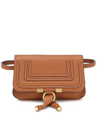 Chloé Marcie Leather Belt Bag - Brown