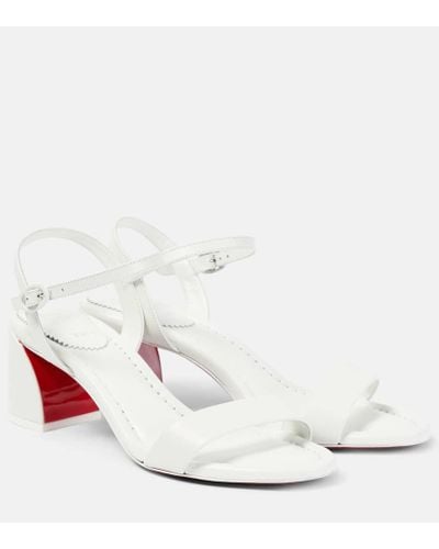 Christian Louboutin Miss Jane 55 Leather Sandals - White