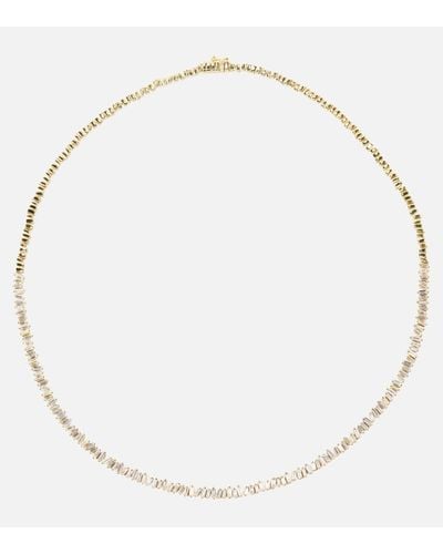 Suzanne Kalan Classic 18kt Gold Tennis Necklace With Diamonds - Metallic
