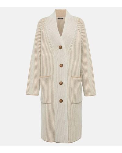 JOSEPH Longline Wool Cardigan - Natural