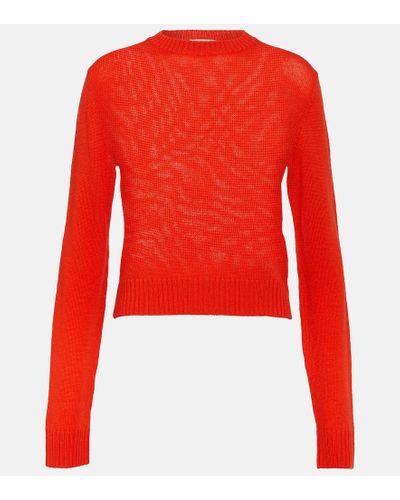 Jil Sander Pullover aus Wolle - Rot