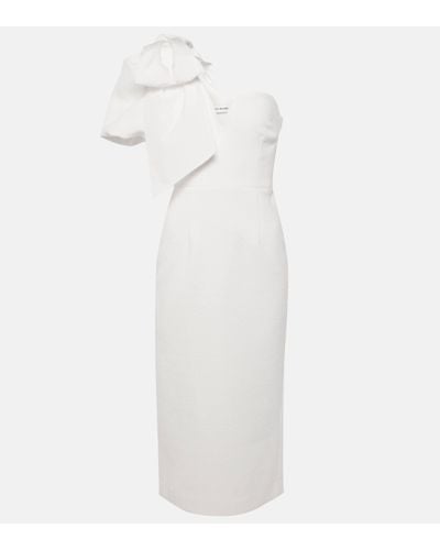 Rebecca Vallance Bridal Bon Ami Bow-detail Midi Dress - White