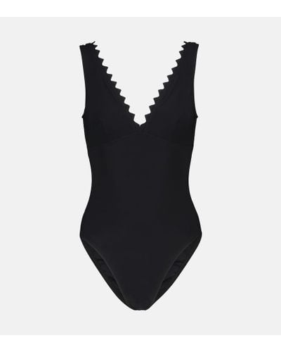 Karla Colletto Ines Plunging One-piece Swimsuit - Black