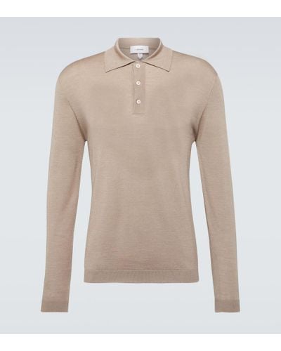 Lardini Wool-blend Polo Sweater - Natural