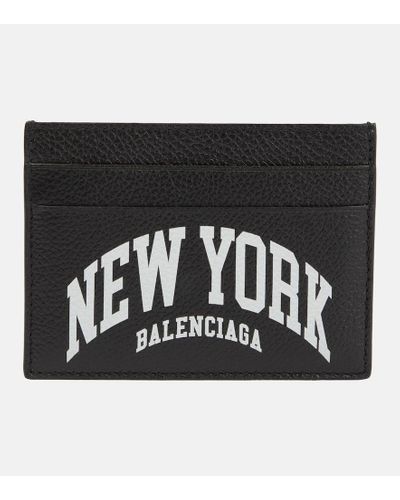Balenciaga Cities Kartenetui New York aus Leder - Schwarz