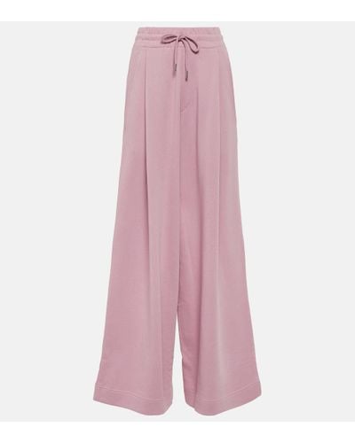 Dries Van Noten Pleated Cotton Wide-leg Trousers - Pink