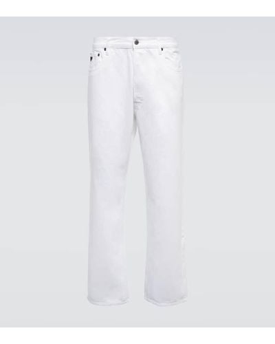 Prada Jeans rectos de tiro medio - Blanco