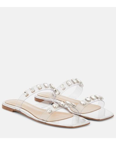 Gianvito Rossi Embellished Pvc Sandals - White