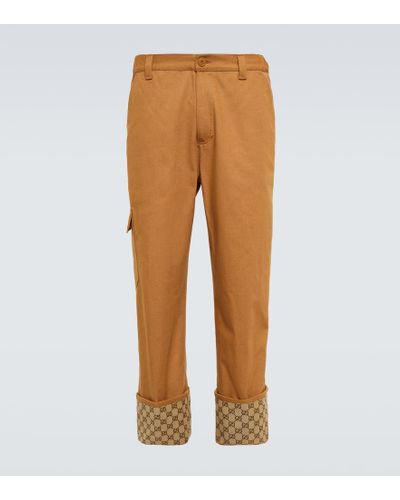 Gucci Pantalones rectos de algodon - Neutro