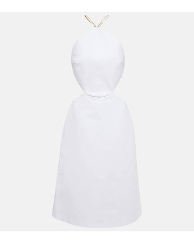 Emilio Pucci Cutout Cotton-blend Midi Dress - White