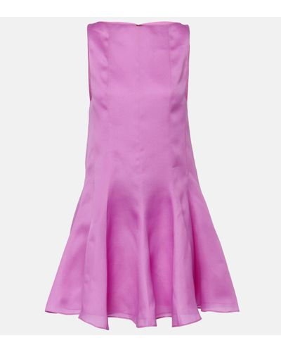 Khaite Mags Silk Minidress - Pink