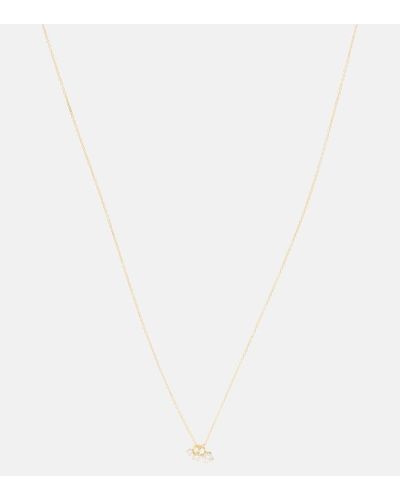 Sophie Bille Brahe Halskette aus 18kt Gelbgold mit Diamanten - Weiß