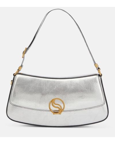 Stella McCartney S-wave Metallic Shoulder Bag - Gray