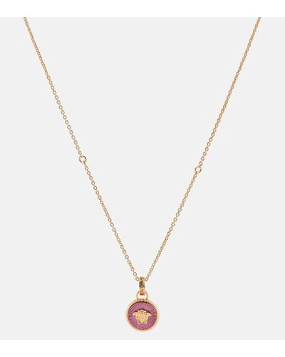 Versace Medusa Biggie Charm Necklace - Metallic