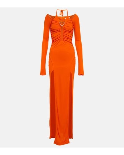 Dion Lee Mobius Slit Jersey Gown - Orange