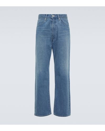 AURALEE Mid-rise Wide-leg Jeans - Blue