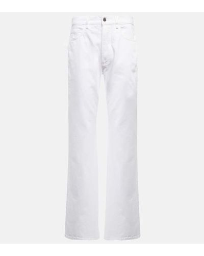 Bottega Veneta High-Rise Straight Jeans - Weiß
