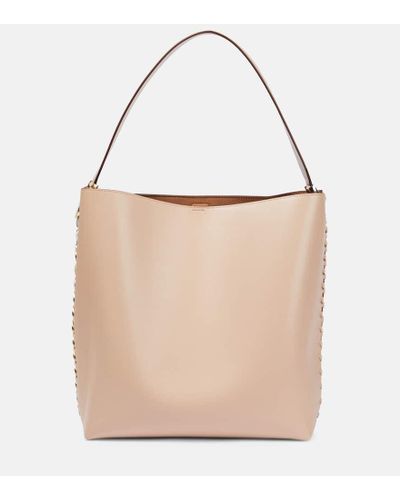 Stella McCartney Frayme Medium Faux Leather Tote Bag - Natural