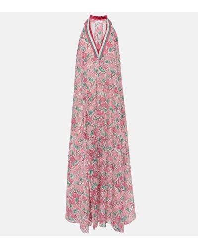 Poupette Vestido largo Nava de algodon floral - Rosa
