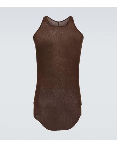 Rick Owens Tank top de jersey - Marrón