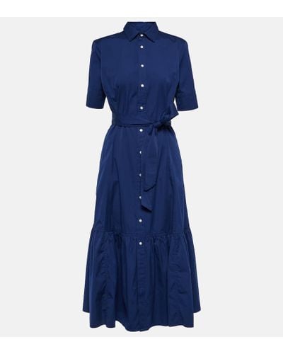 Polo Ralph Lauren Cotton Shirt Dress - Blue