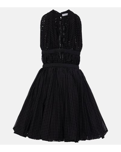 Alaïa Deesse Cotton-blend Minidress - Black