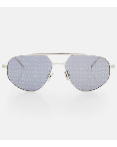 Givenchy Gvspeed Logo Aviator Sunglasses - Grey