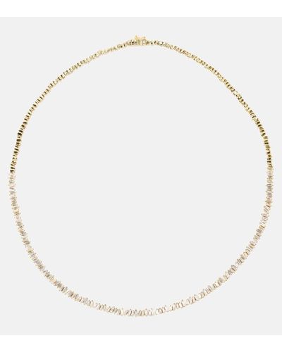 Suzanne Kalan Classic 18kt Gold Tennis Necklace With Diamonds - Natural