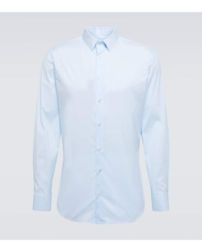 Giorgio Armani Hemd aus Popeline - Blau