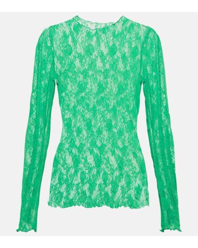 Wolford Floral Lace Top - Green
