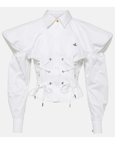Vivienne Westwood Camisa Gexy de popelin de algodon - Blanco