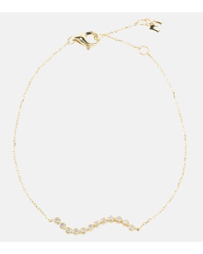 Mateo 14kt Gold Wave Bracelet With Diamonds - White